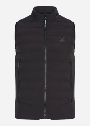 Lightweight bubble gilet - black