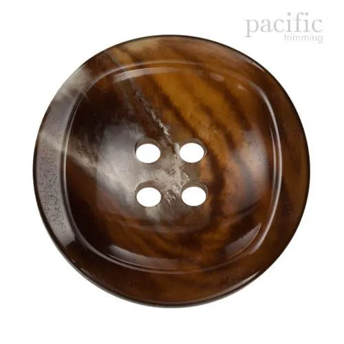 Marble Concave 4 Hole Polyester Jacket Coat Button