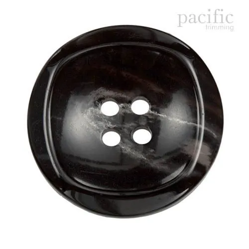 Marble Concave 4 Hole Polyester Jacket Coat Button
