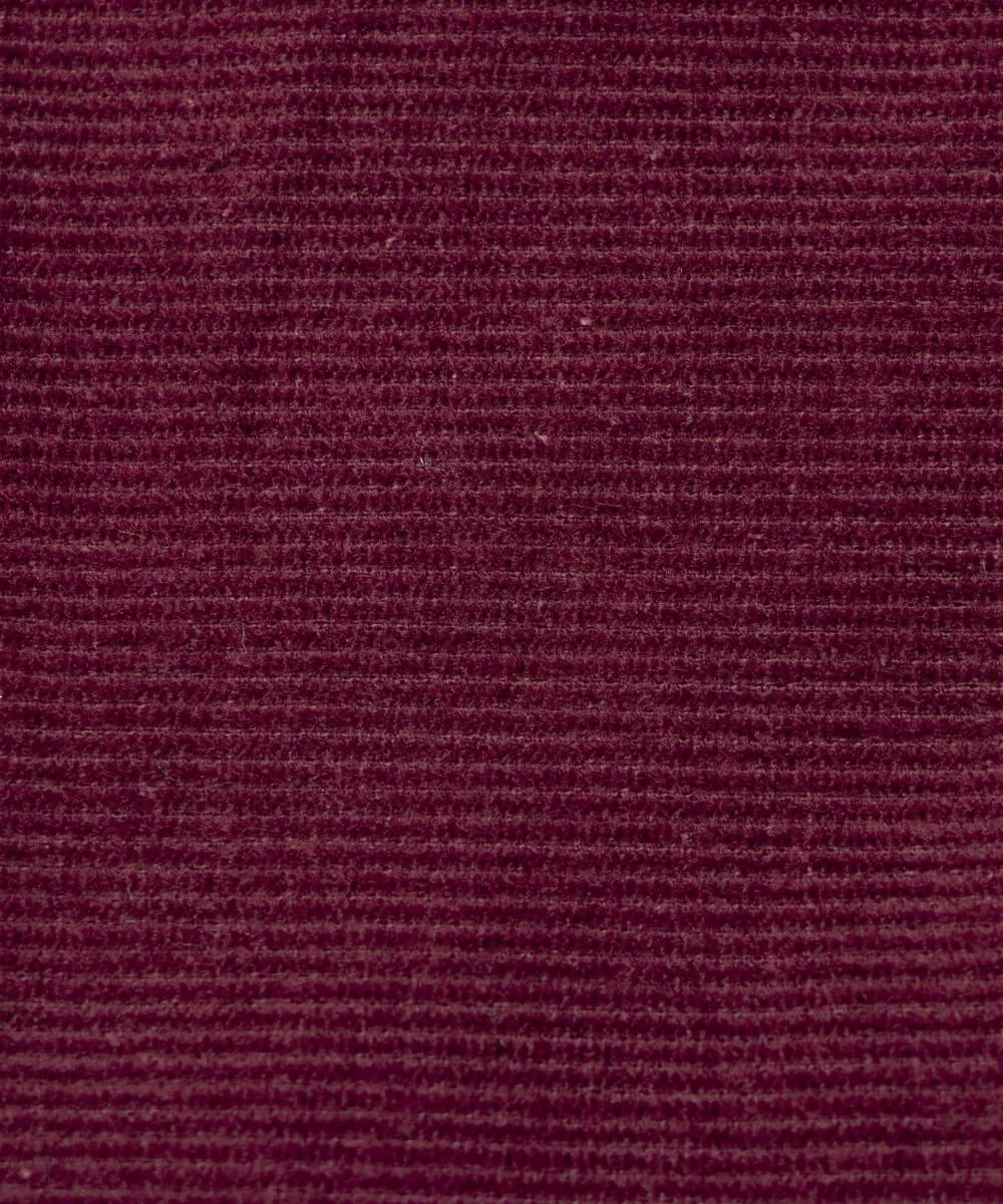 Maroon Colour Plain Corduroy Fabric