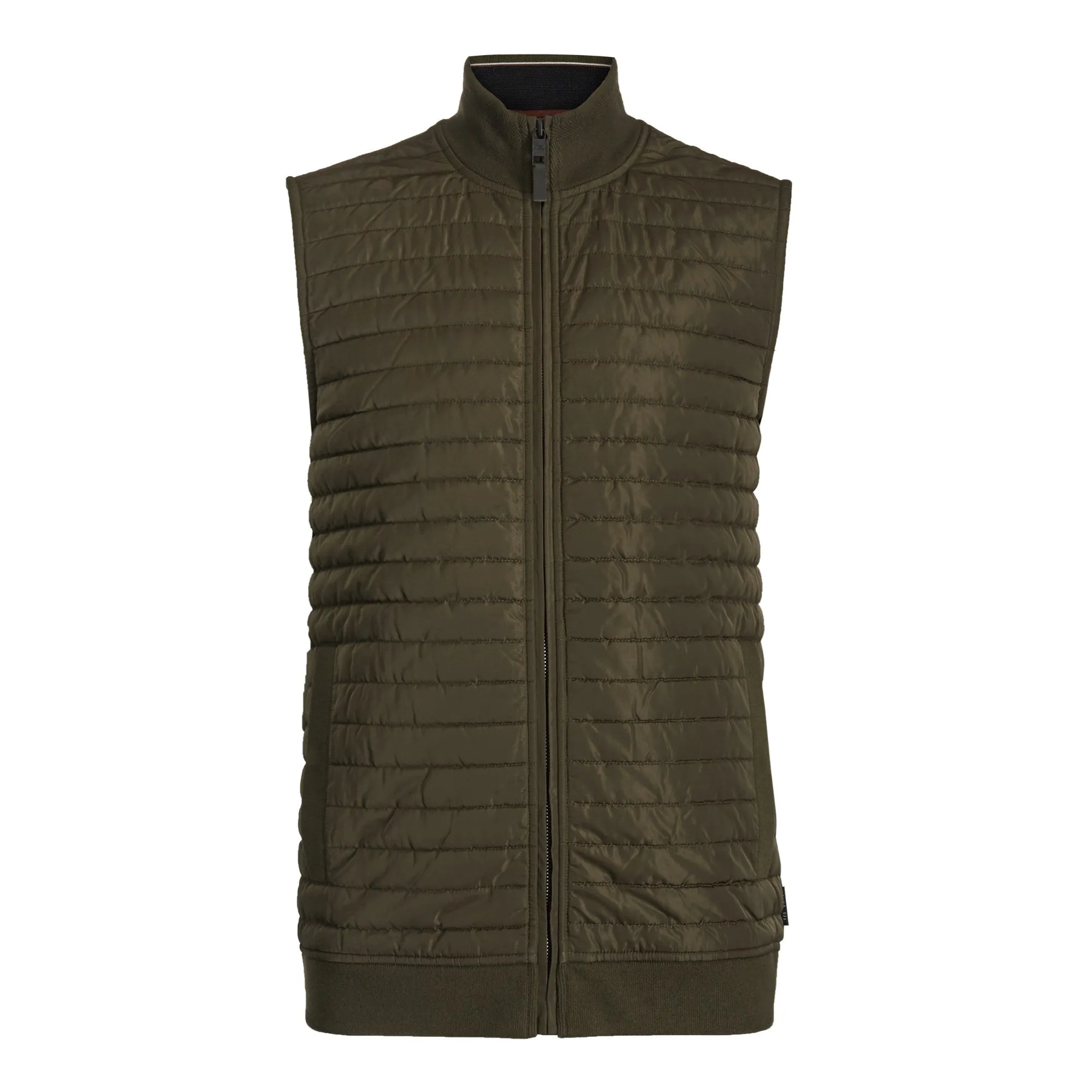 Men Rapids-Quilted Jersey Gilet - Khaki