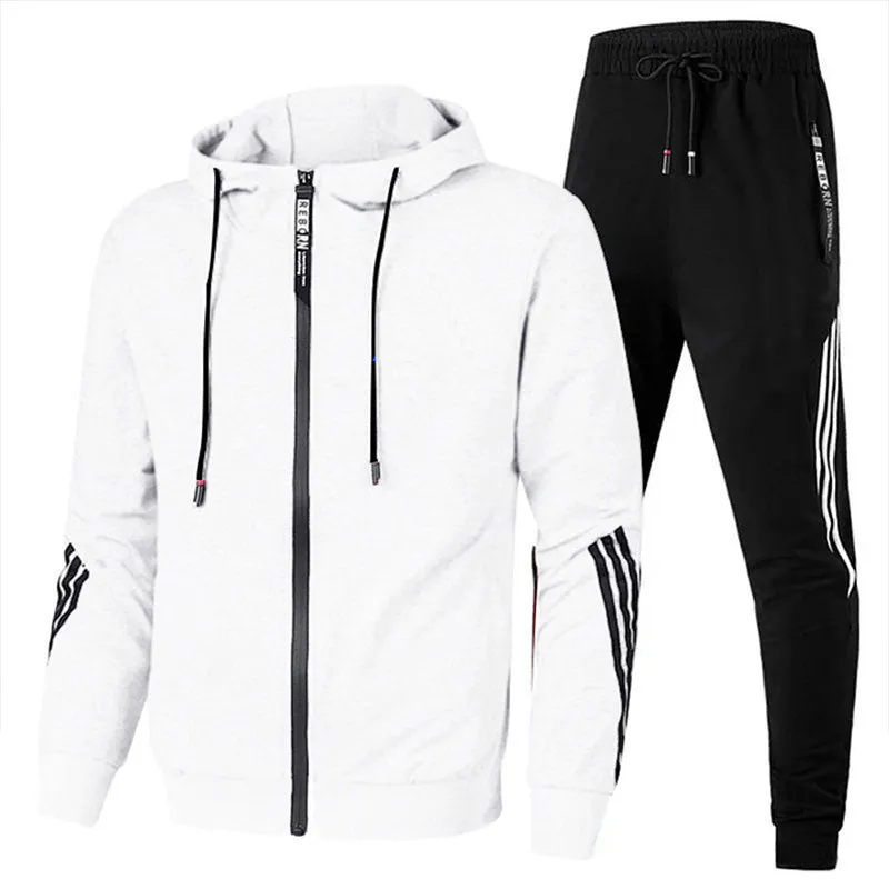 MEN'S CASUAL SUIT HOODED SWEATSHIRT SPORTSWEAR TWO-PIECE SET
