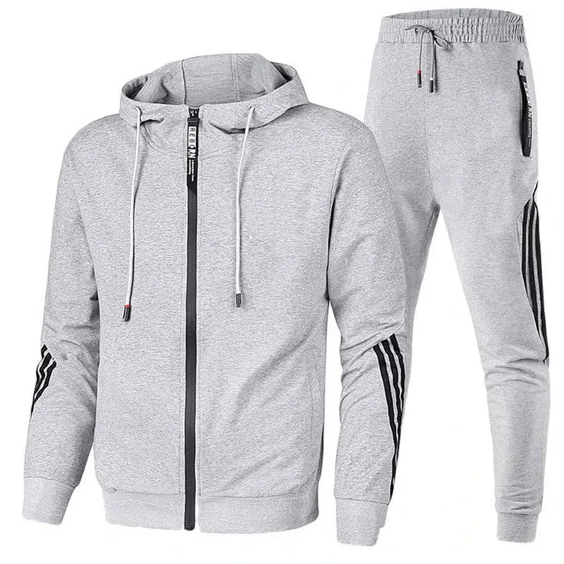 MEN'S CASUAL SUIT HOODED SWEATSHIRT SPORTSWEAR TWO-PIECE SET