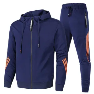 MEN'S CASUAL SUIT HOODED SWEATSHIRT SPORTSWEAR TWO-PIECE SET