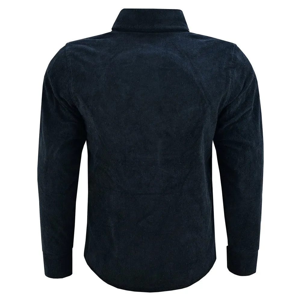 Men's Corduroy Protective Motorcycle Shirt With Kevlar And Protectors JRS10032