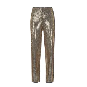 Metallic Trouser - Gold   Black
