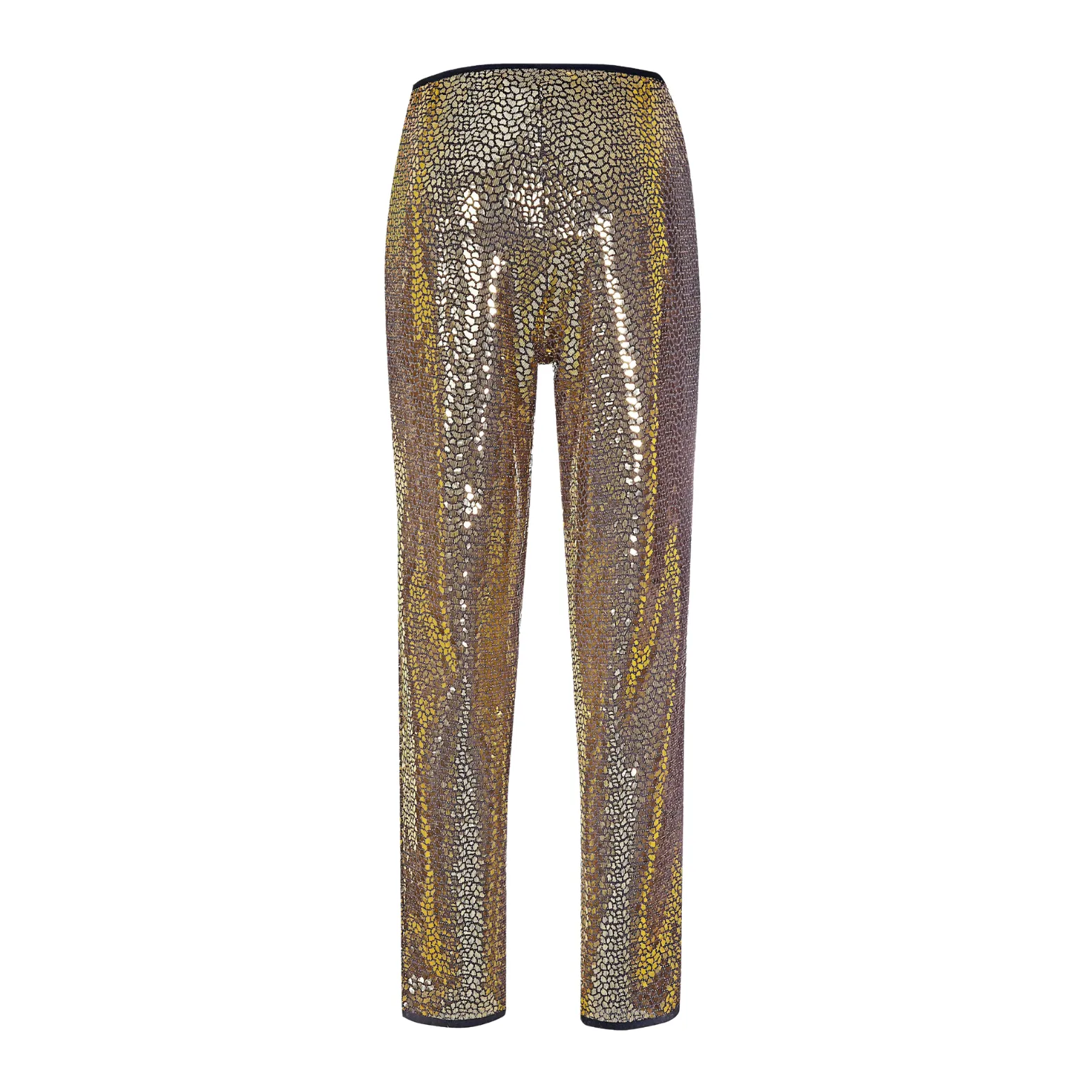 Metallic Trouser - Gold   Black