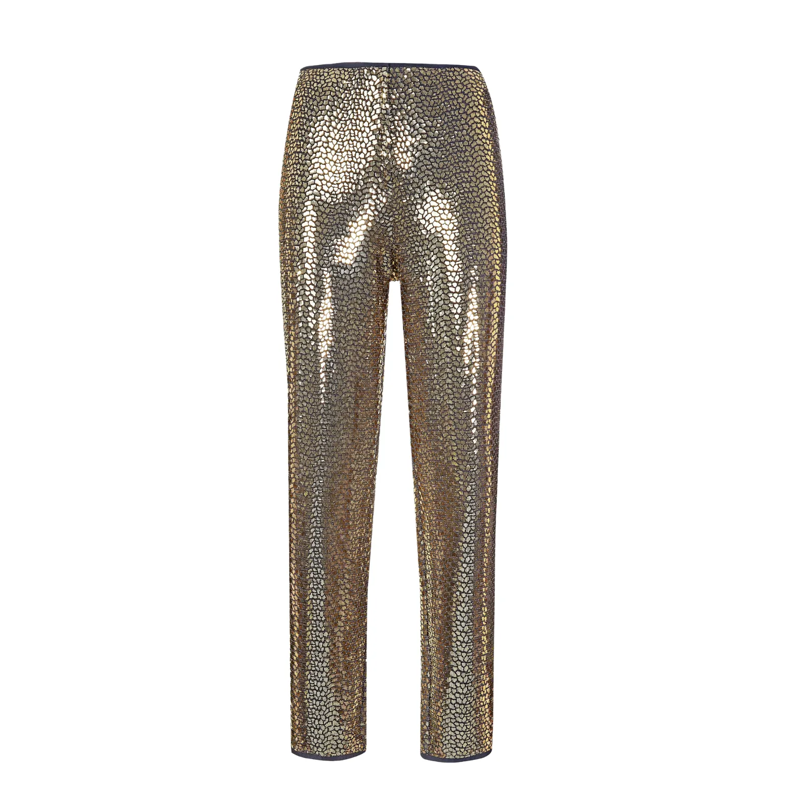 Metallic Trouser - Gold   Black