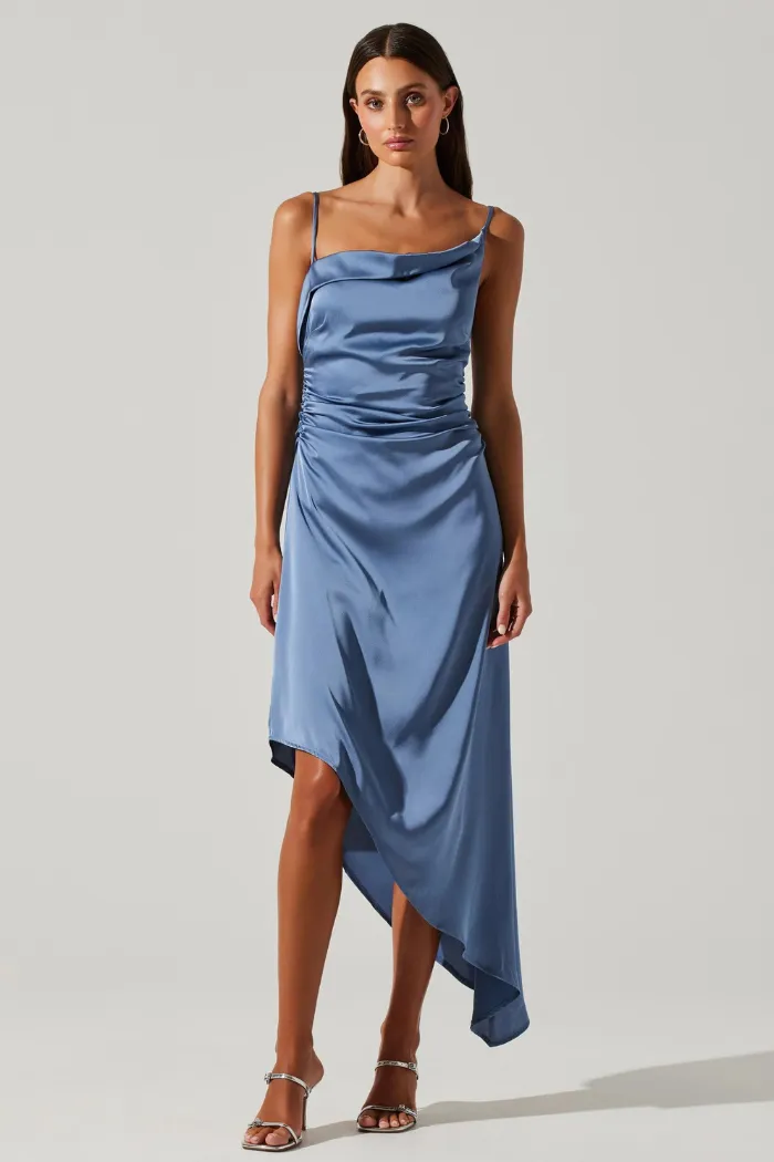 Mirie Cowl Neck Midi Dress
