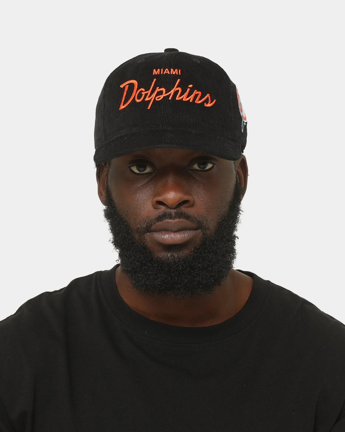 Mitchell & Ness Miami Dolphins Corduroy Script Deadstock Snapback Black