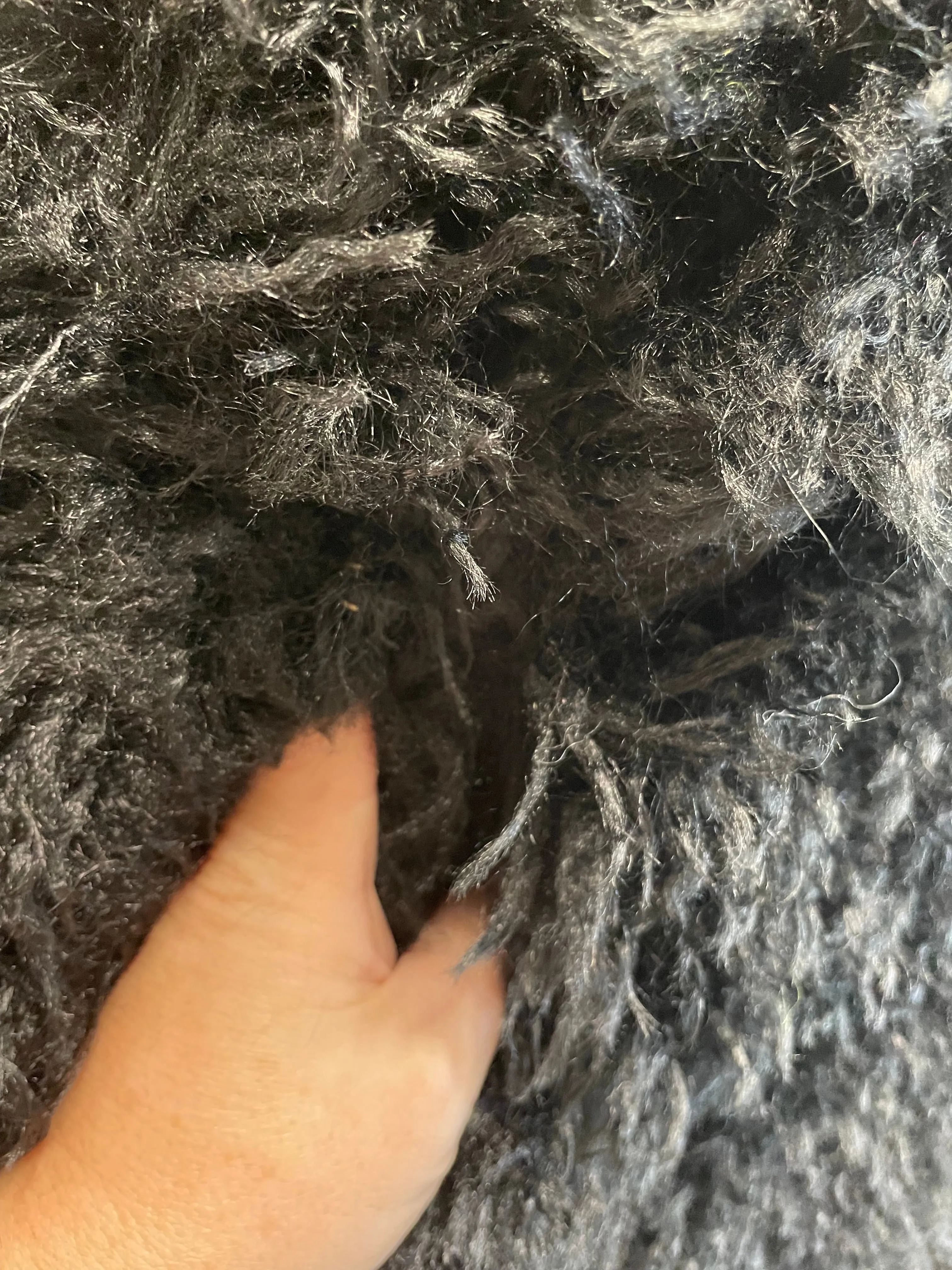 Mongolian Fur Long Coat in Olive