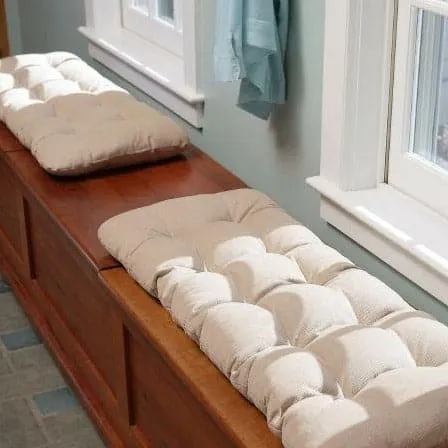 Never-Flatten Tufted Corduroy Bench Cushion - Corduroy