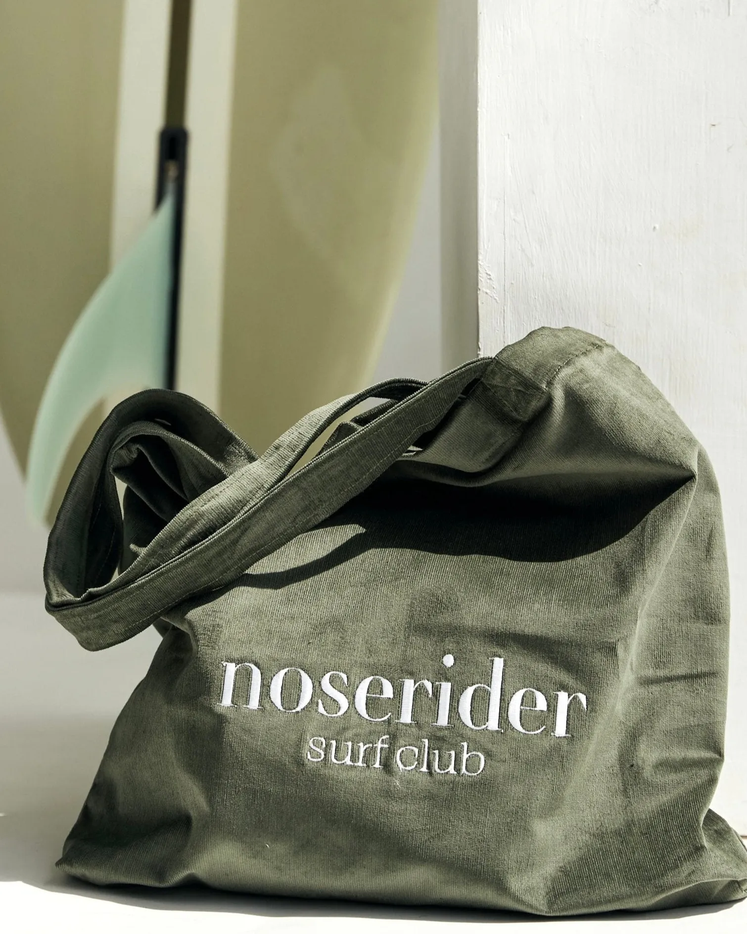 Noserider Corduroy Tote with Zip Pocket