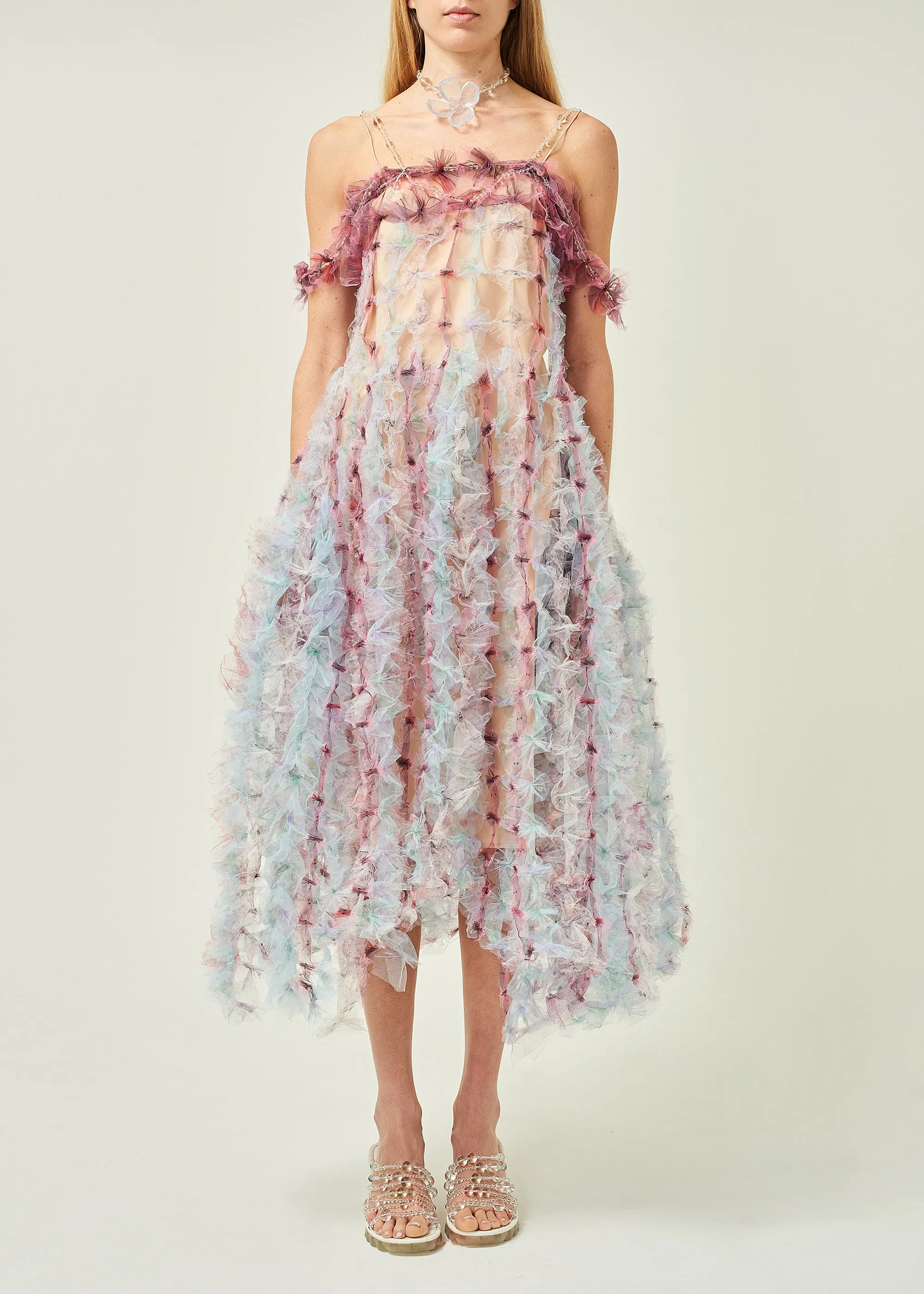 OFF SHOULDER AIRFLOWER DRESS