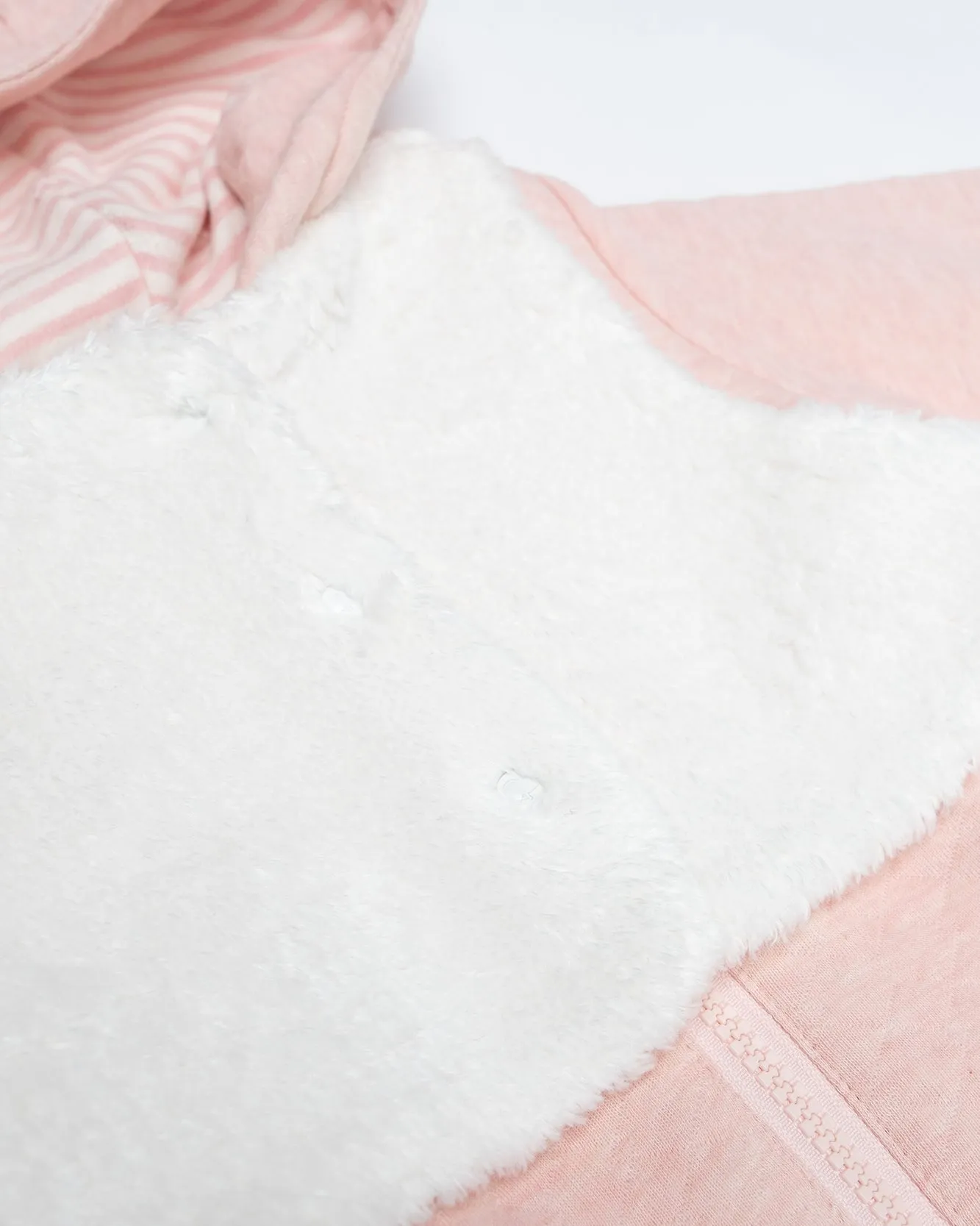 Padded Romper with Fluffy Gilet