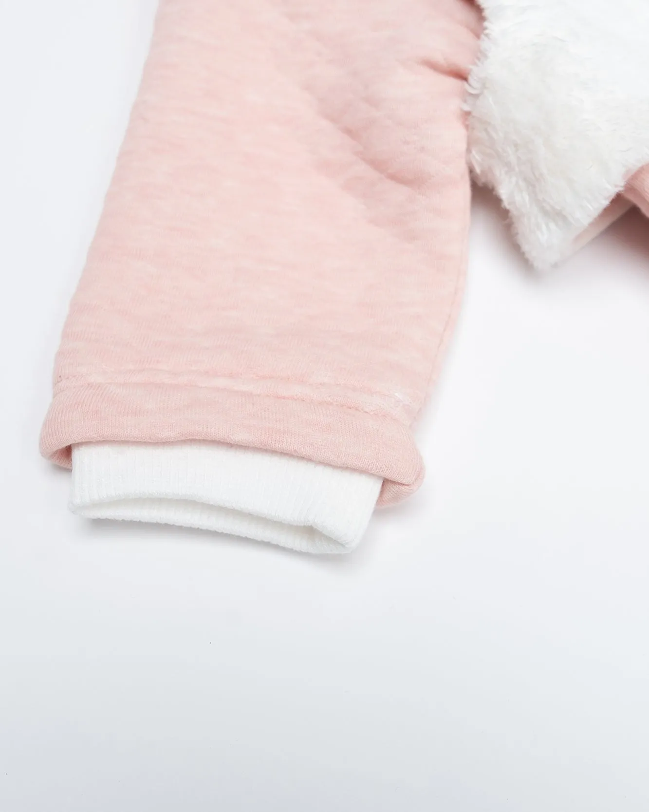 Padded Romper with Fluffy Gilet
