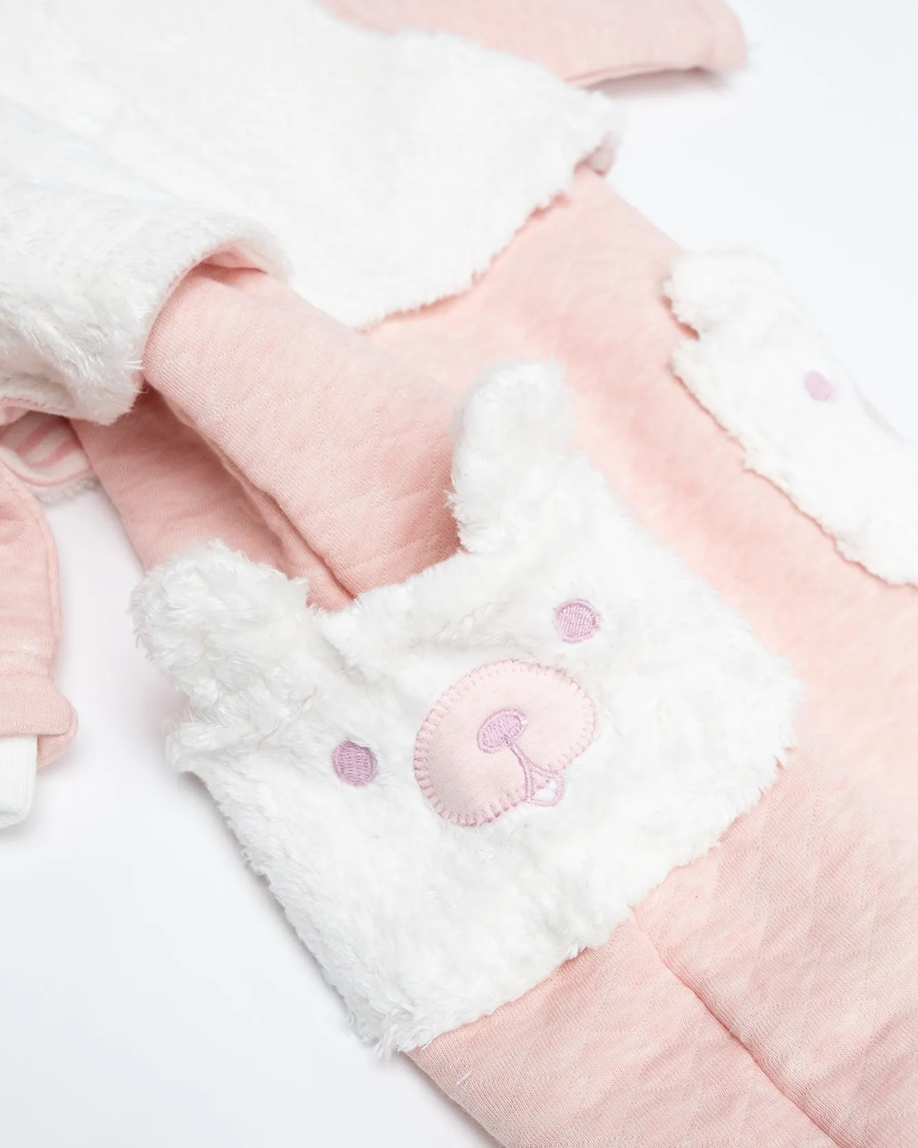 Padded Romper with Fluffy Gilet