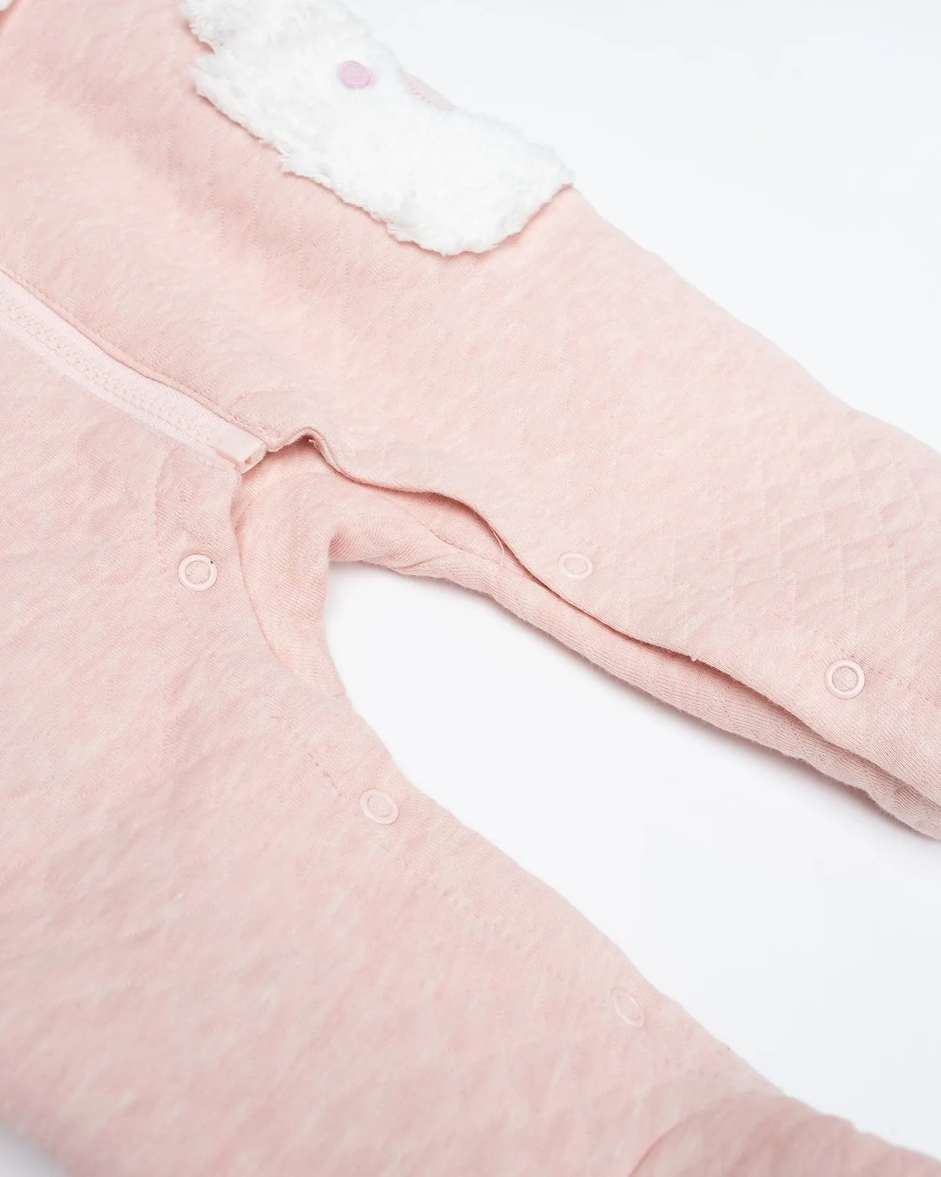 Padded Romper with Fluffy Gilet
