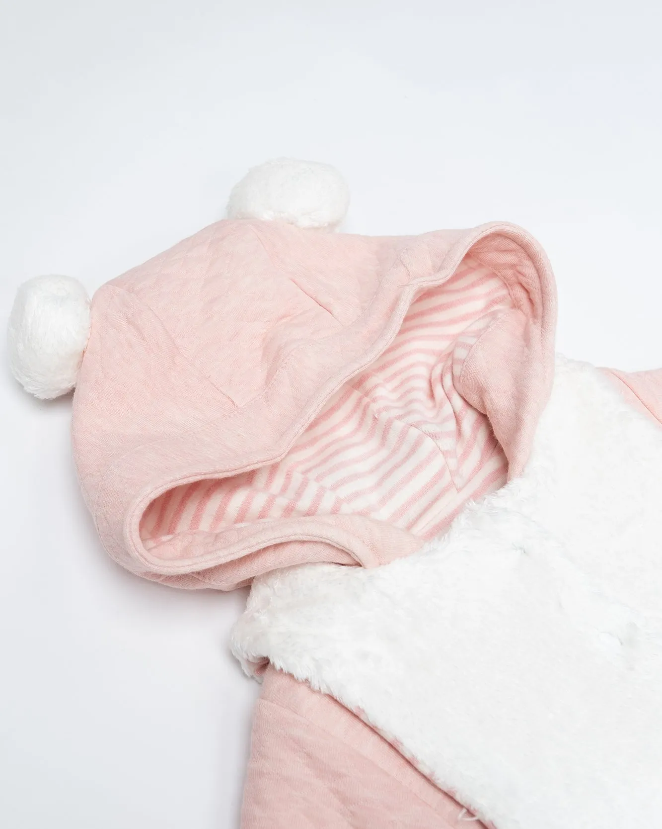 Padded Romper with Fluffy Gilet