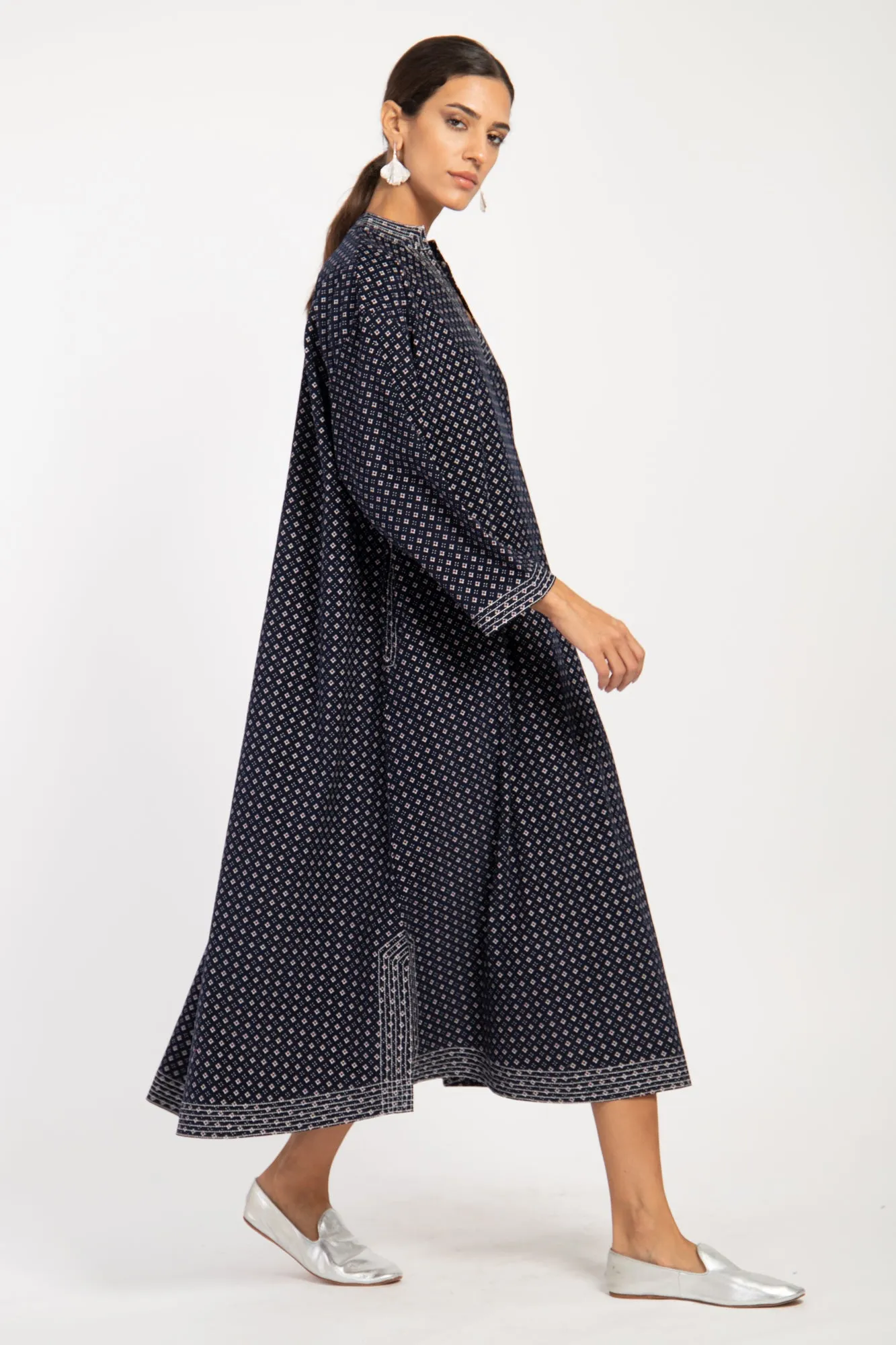 Palmira Cotton Corduroy Navy Jellaba