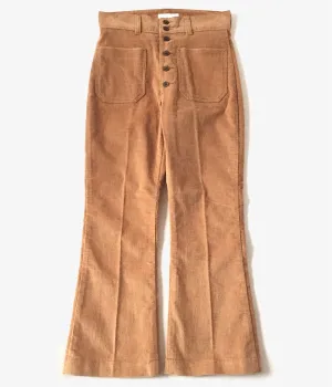 PHEENY/DOBBY COLOR CORDUROY SAILOR PANTS (CAMEL)