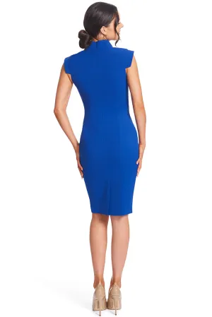 Point De Vu Dress  - Sleeveless Notch Neck Midi Dress