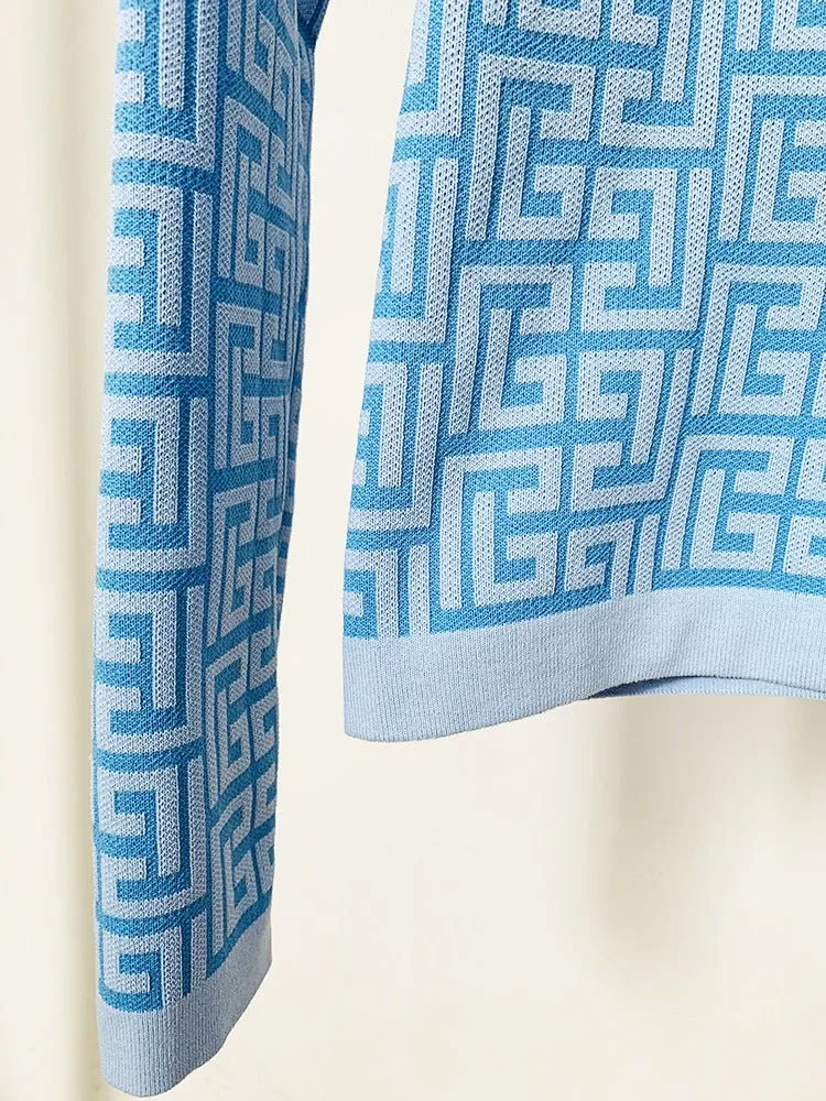 Pre Order:  Labyrinth Jacquard Top   Pants Set