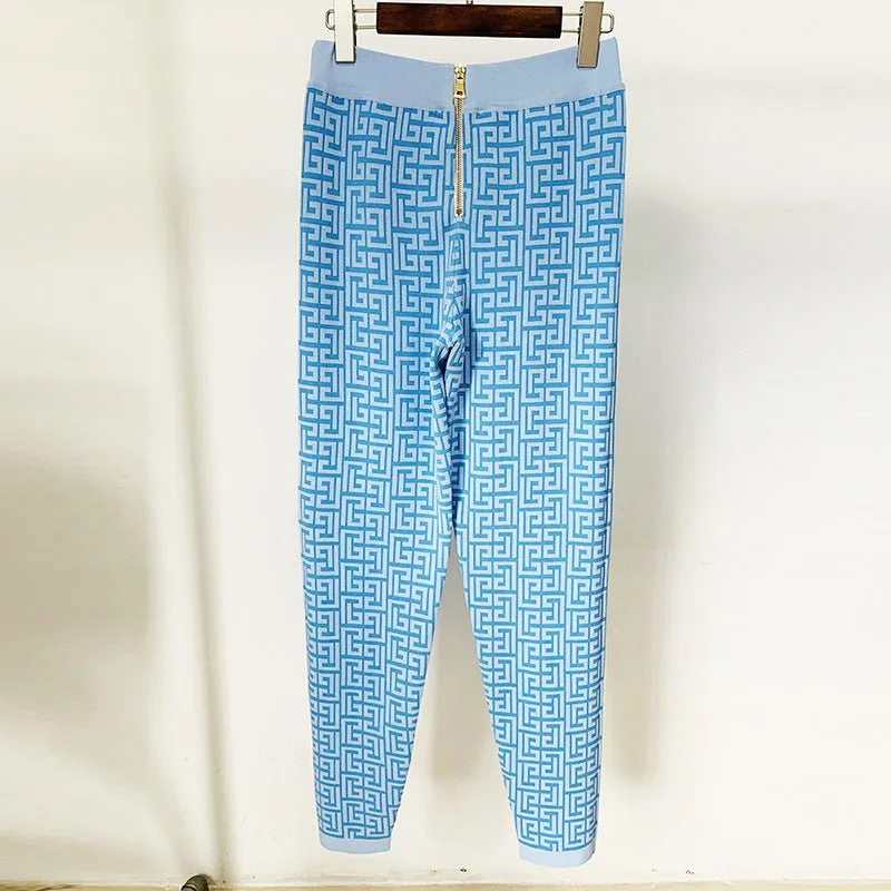 Pre Order:  Labyrinth Jacquard Top   Pants Set