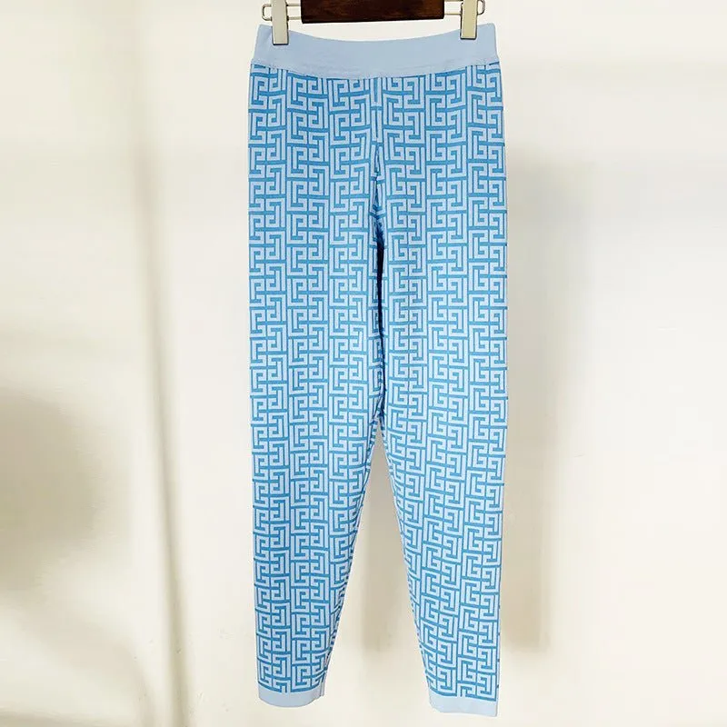 Pre Order:  Labyrinth Jacquard Top   Pants Set
