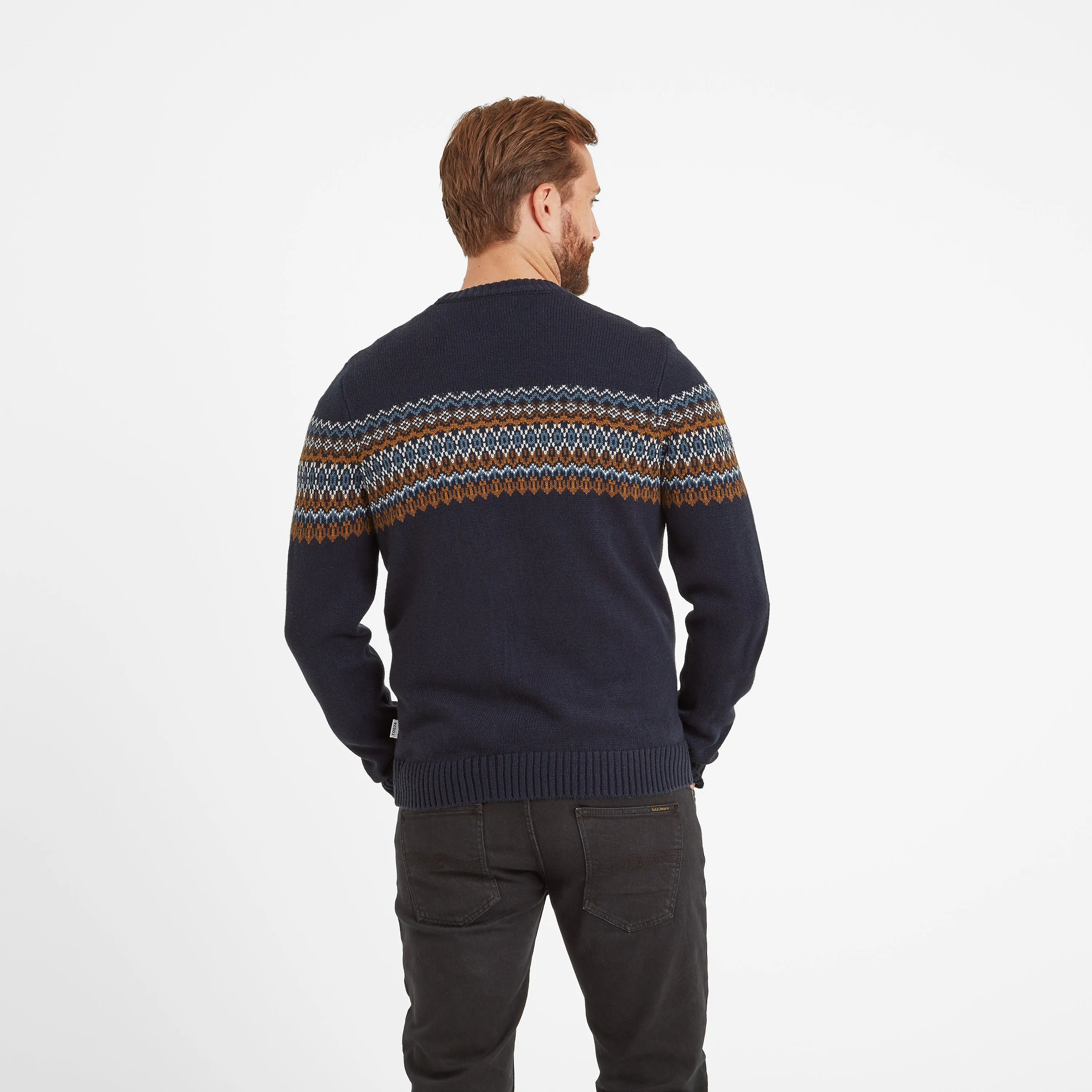 Reece Mens Knitted Jumper - Dark Indigo