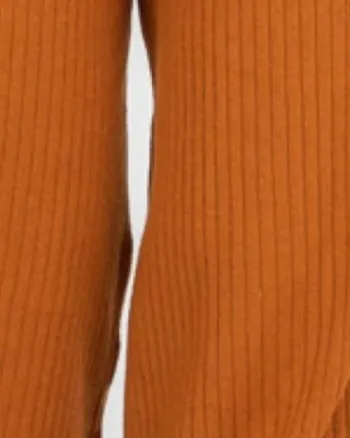 Rib Knit Flare Pants In Caramel | Caramel