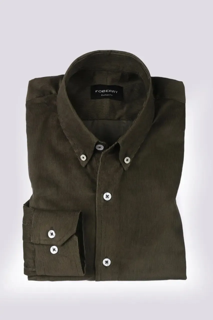 Seaweed Green Corduroy Shirt