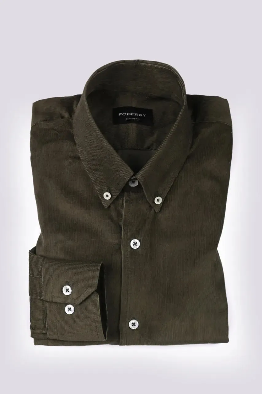 Seaweed Green Corduroy Shirt