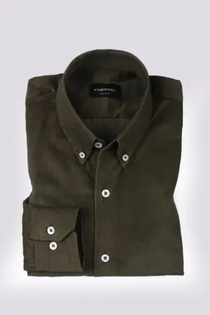 Seaweed Green Corduroy Shirt