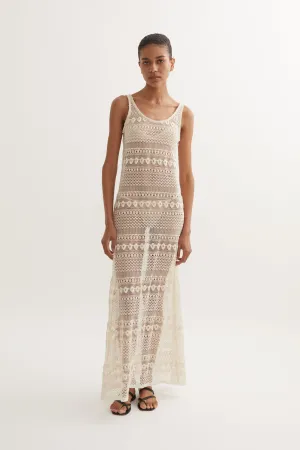SIGRID LACE SLIP DRESS - CREAM