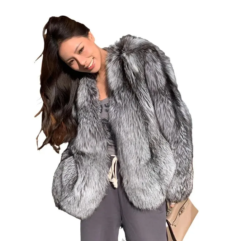 Silver Fur Coat
