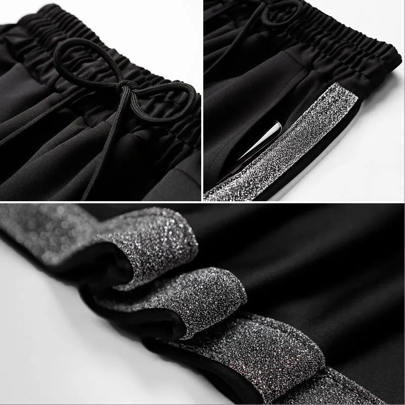 Spring And Autumn Black Long Straight Women's Pants
