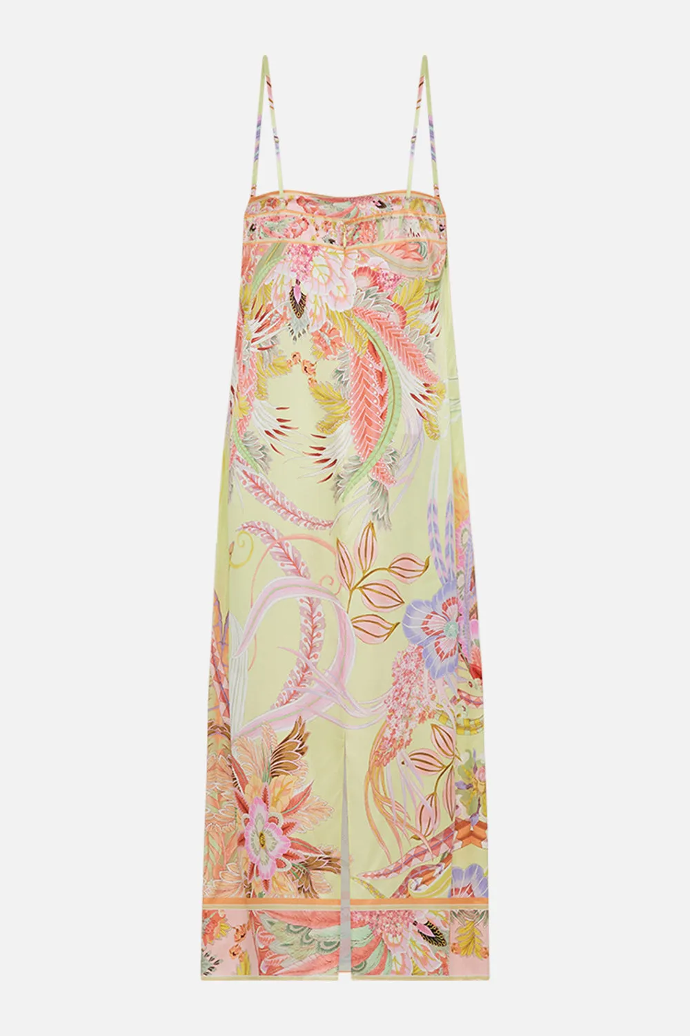 SQUARE NECK MIDI DRESS COSMIC TUSCAN