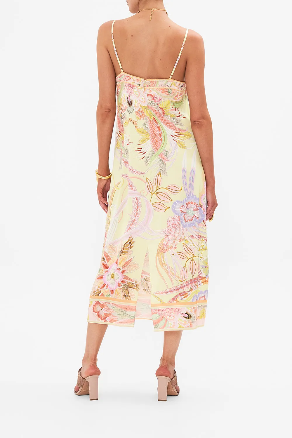 SQUARE NECK MIDI DRESS COSMIC TUSCAN