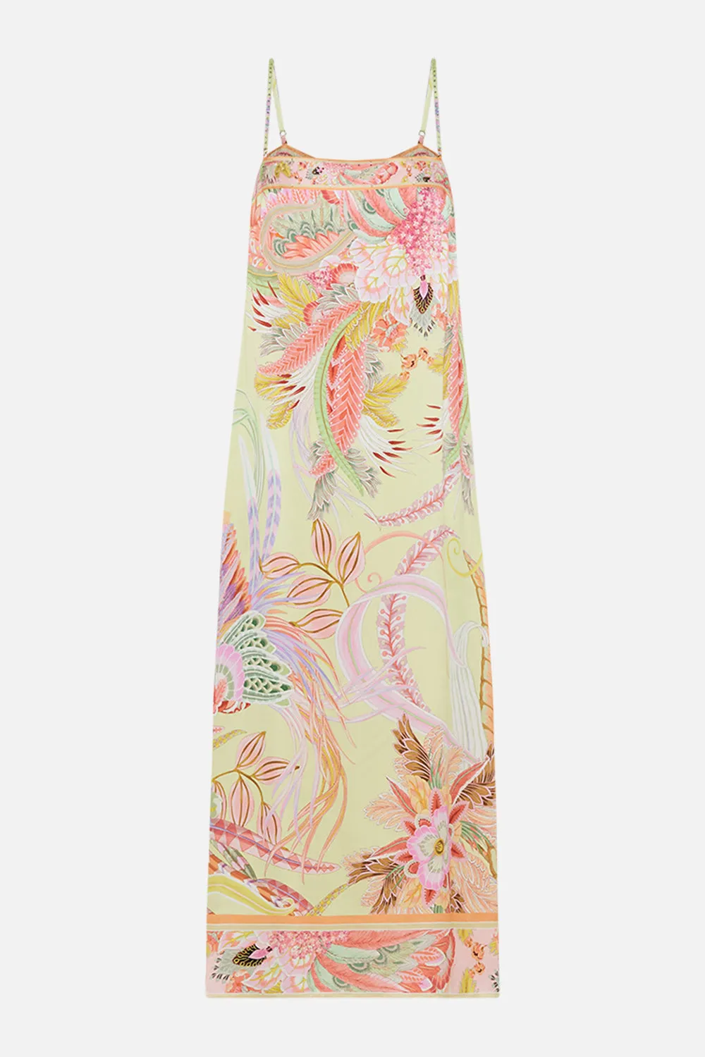 SQUARE NECK MIDI DRESS COSMIC TUSCAN