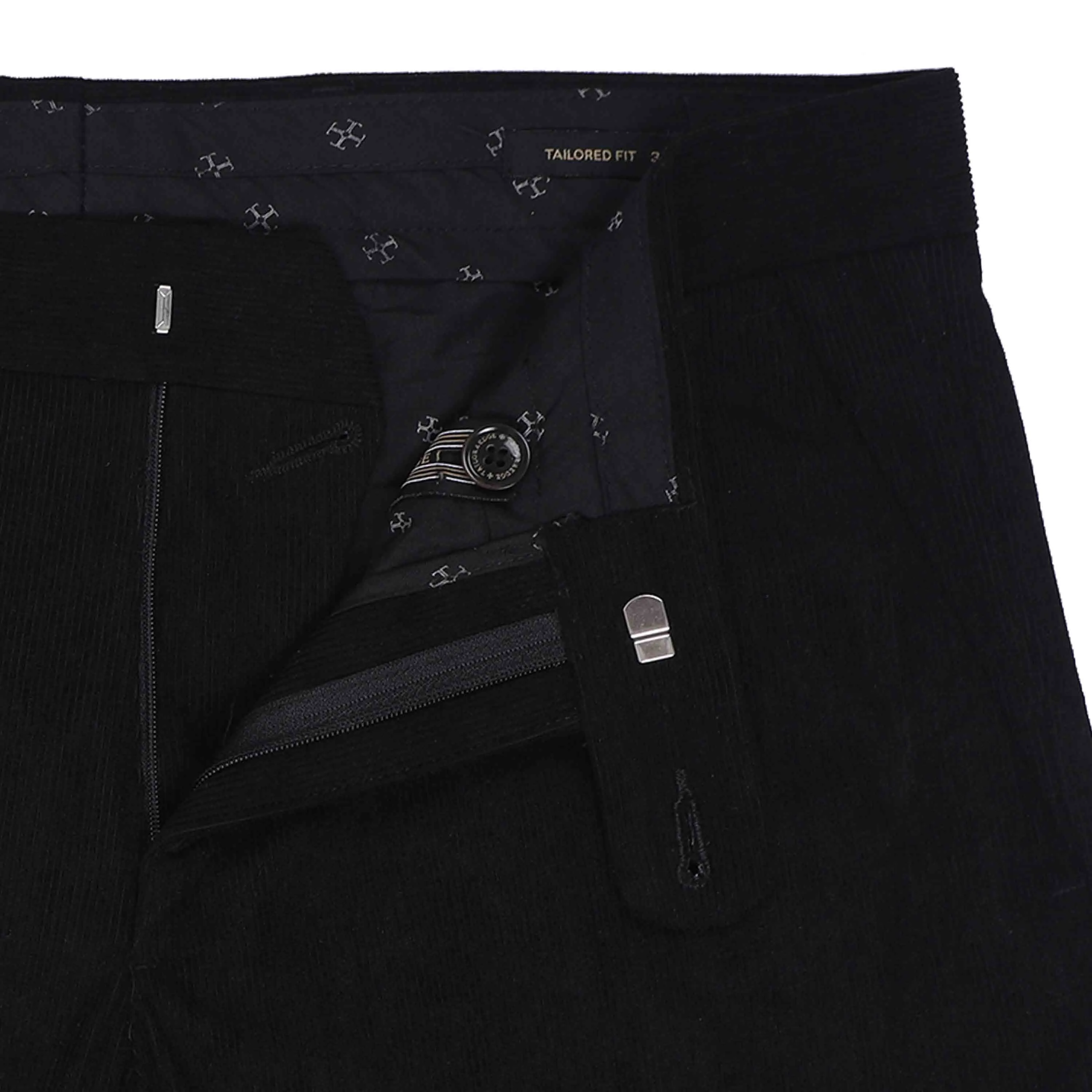 Statement Corduroy Black Pant