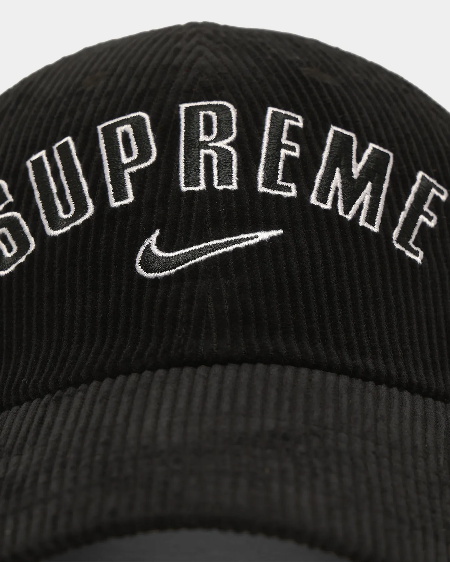 Supreme X Nike Arc Corduroy 6 Panel Strapback Black