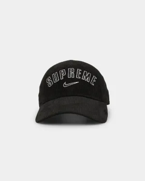 Supreme X Nike Arc Corduroy 6 Panel Strapback Black