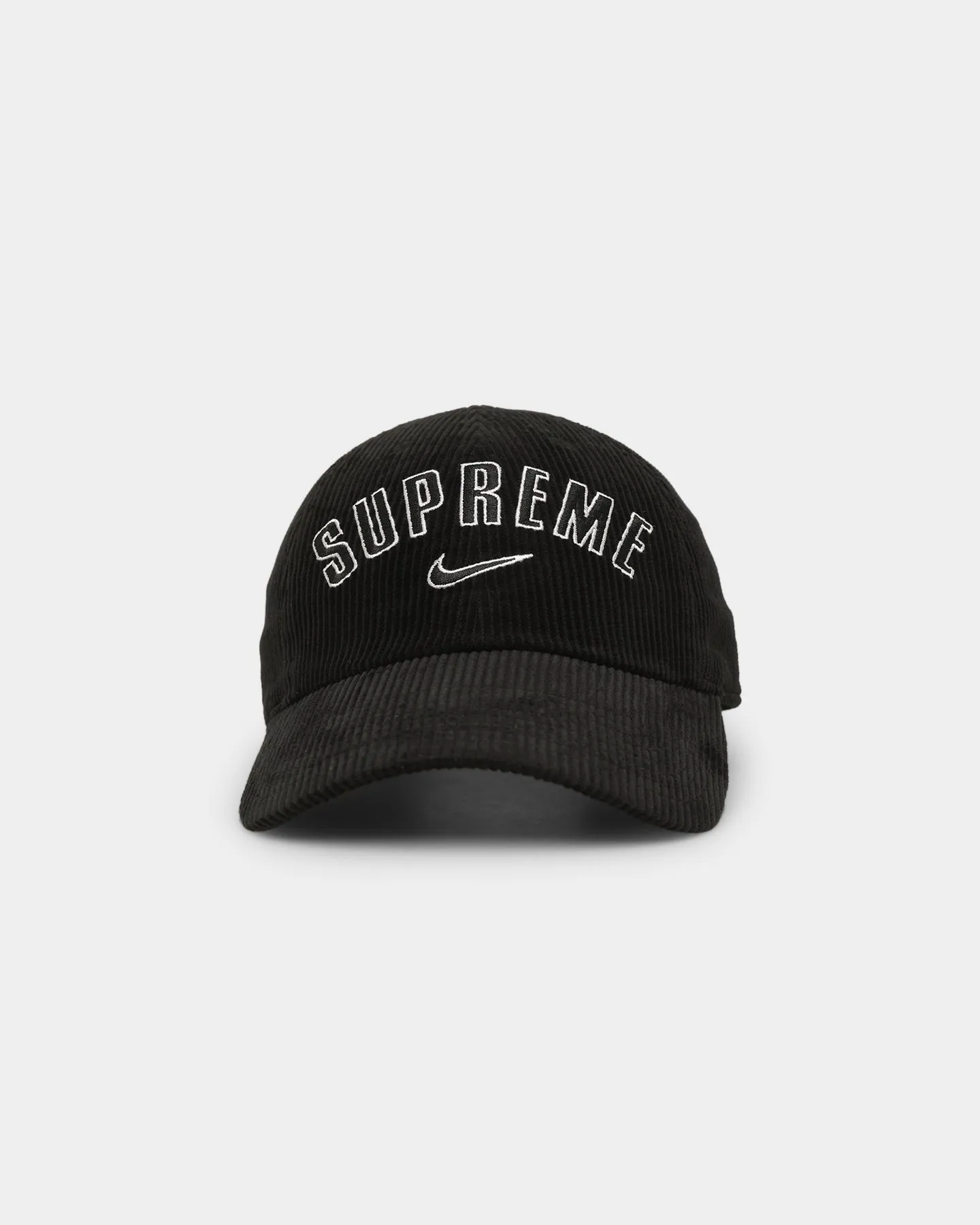 Supreme X Nike Arc Corduroy 6 Panel Strapback Black