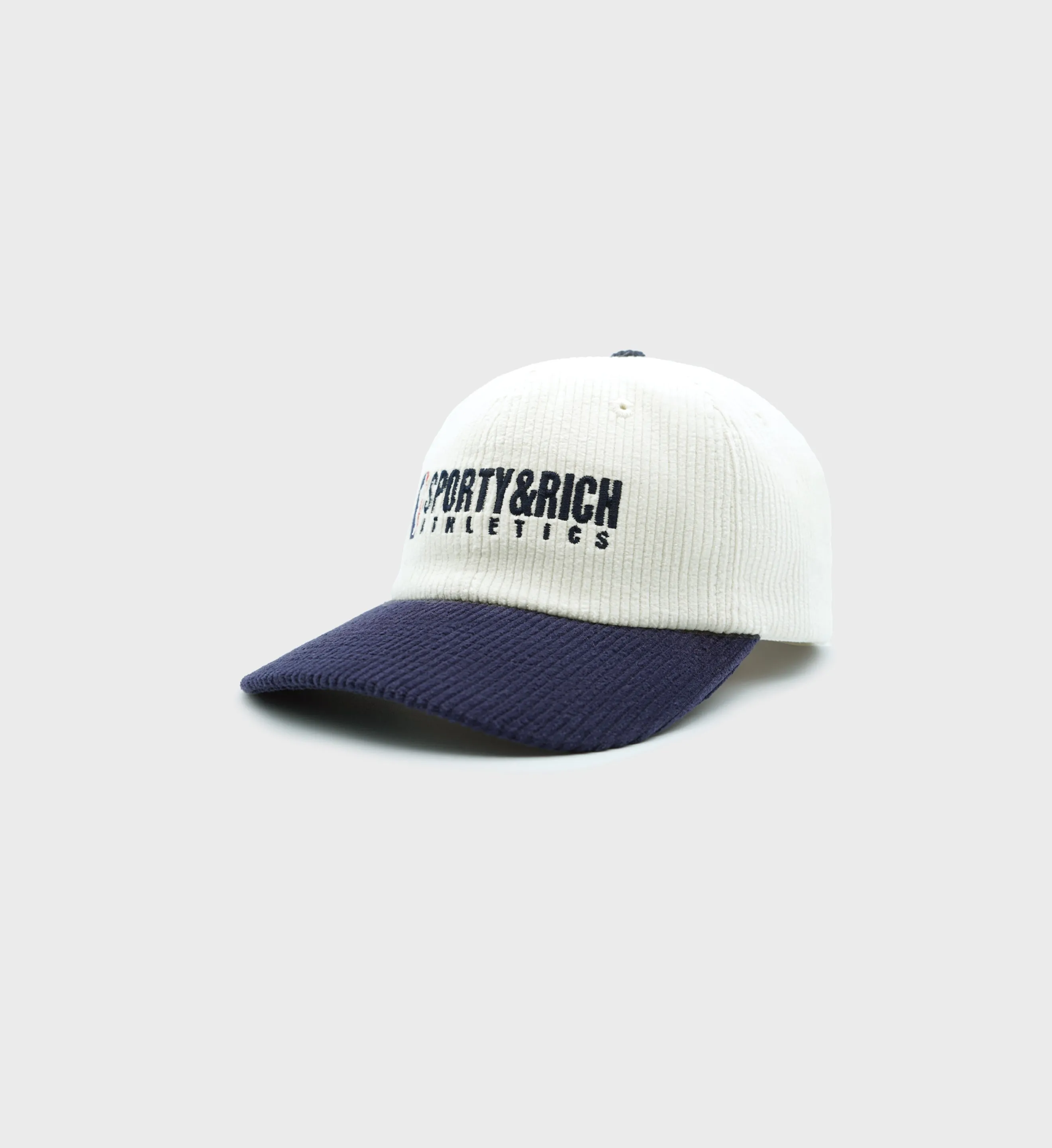 Team Logo Corduroy Hat - White/Navy