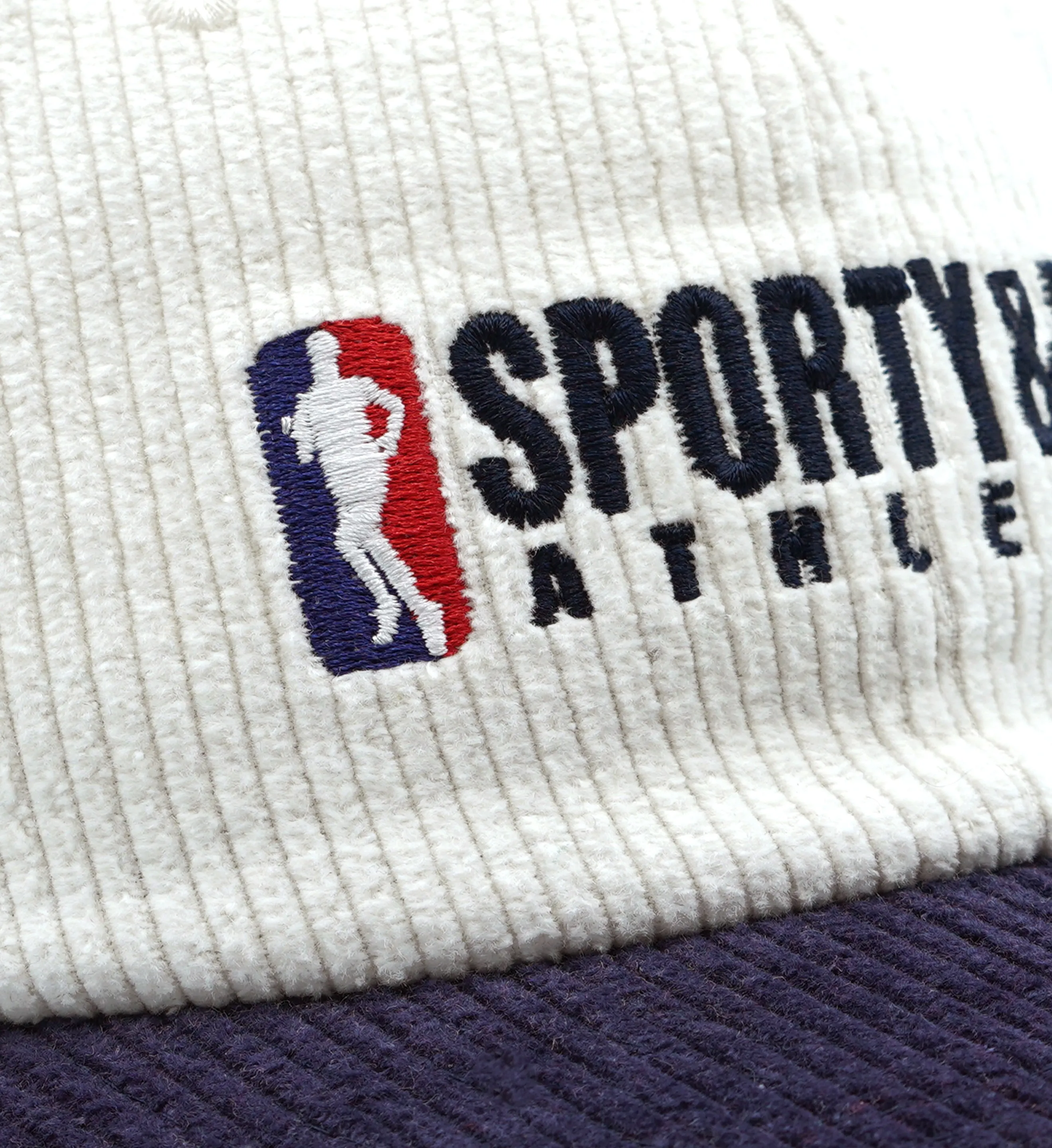 Team Logo Corduroy Hat - White/Navy