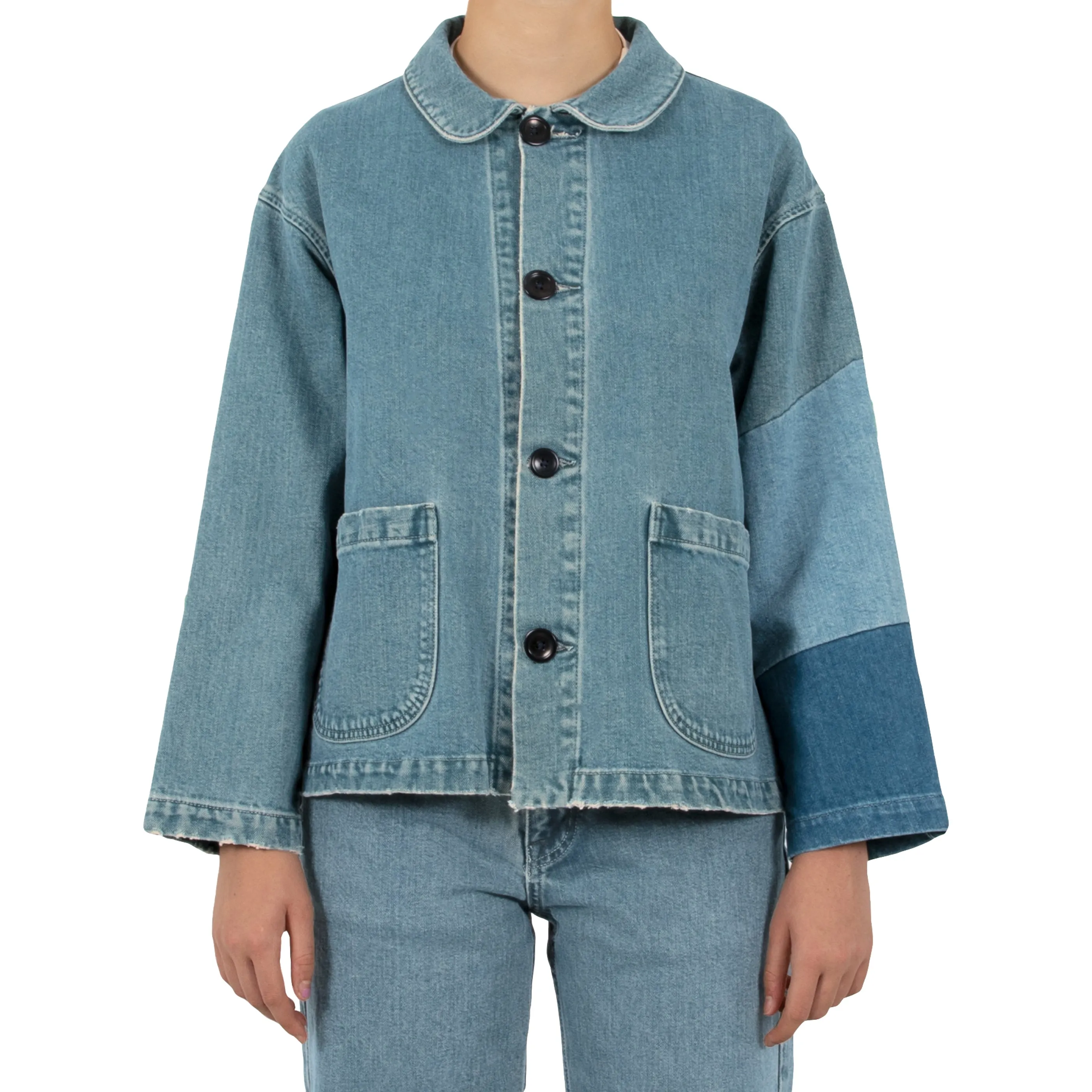 Tile Patch Chore Coat - Denim