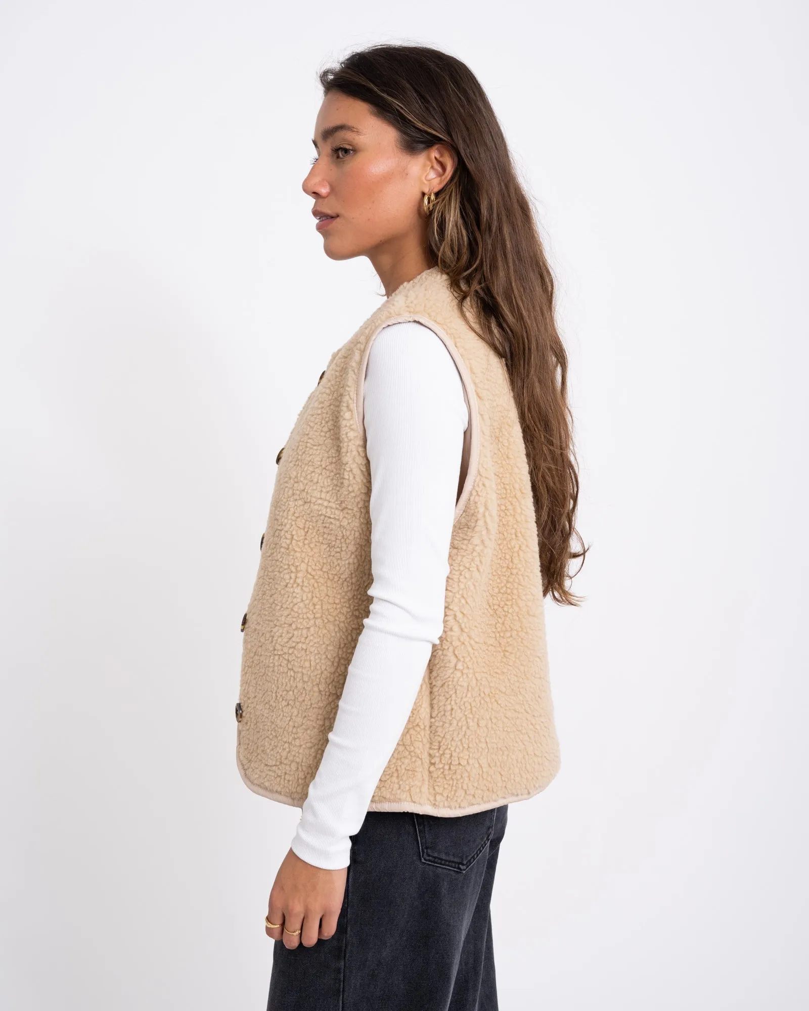 TILTIL Coco Gilet Teddy Beige One Size