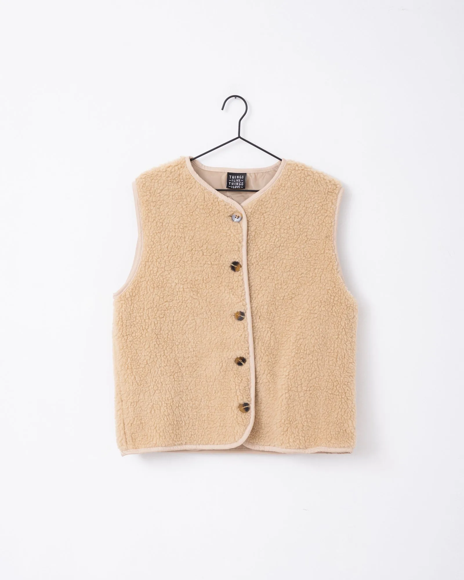 TILTIL Coco Gilet Teddy Beige One Size