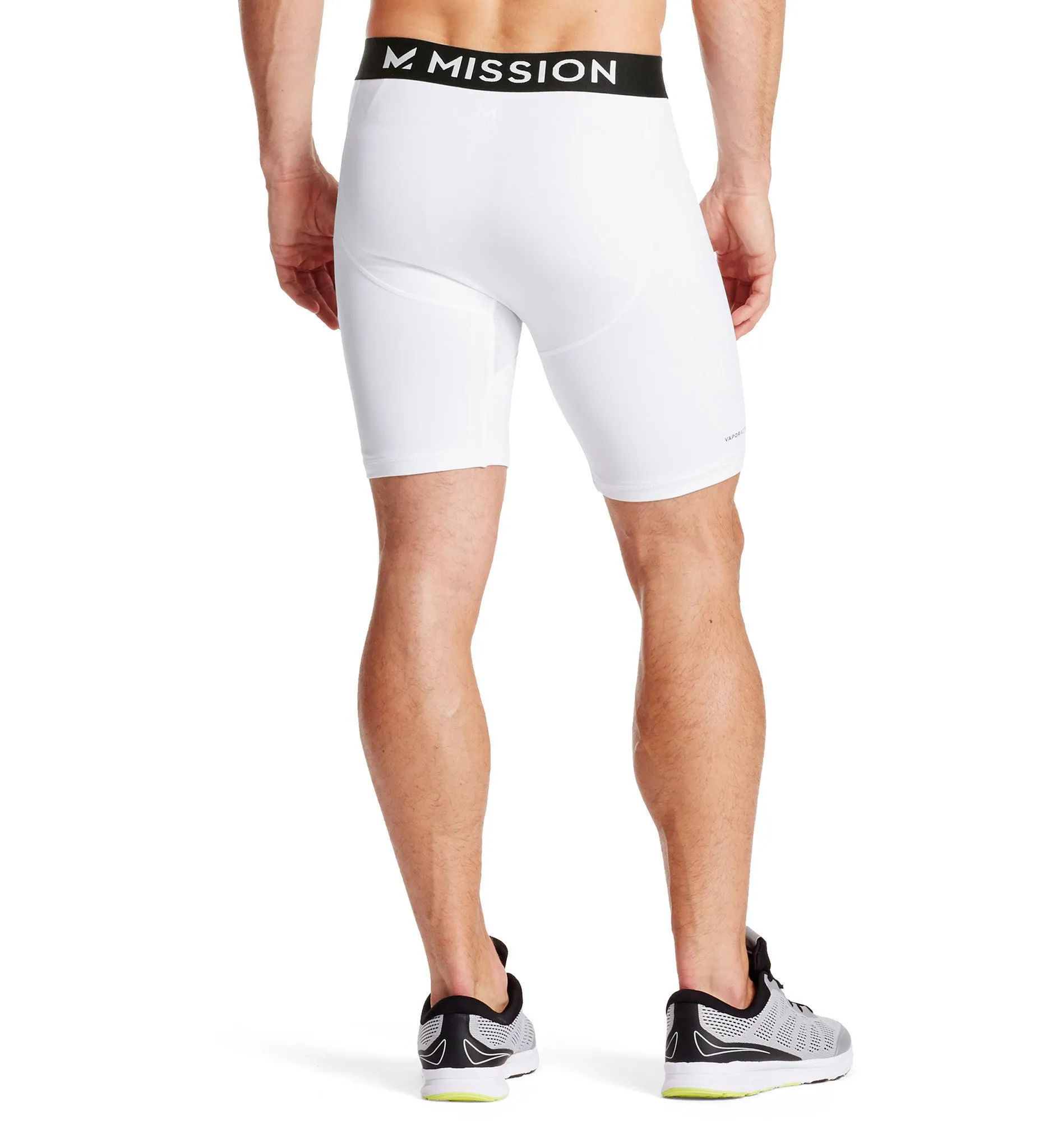 VaporActive Voltage 9" Compression Shorts | Bright White